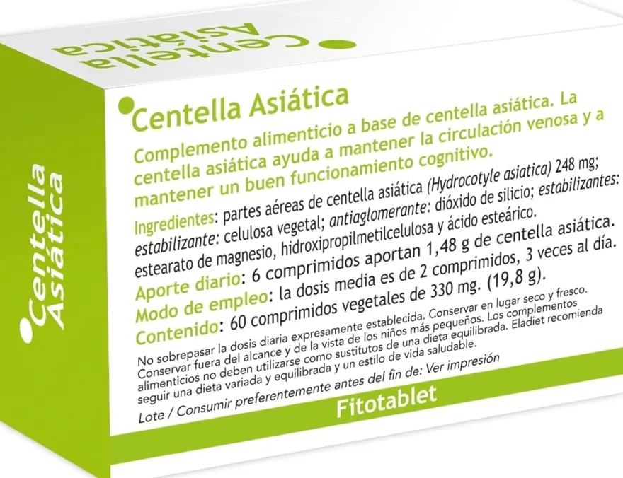 Eladiet Centella Asiática Fitotablet 60 Comprimidos