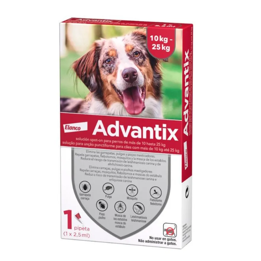 Elanco Advantix 10-25 Kg 24 Pipetas