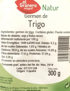 El Granero Integral Germen De Trigo 300 g