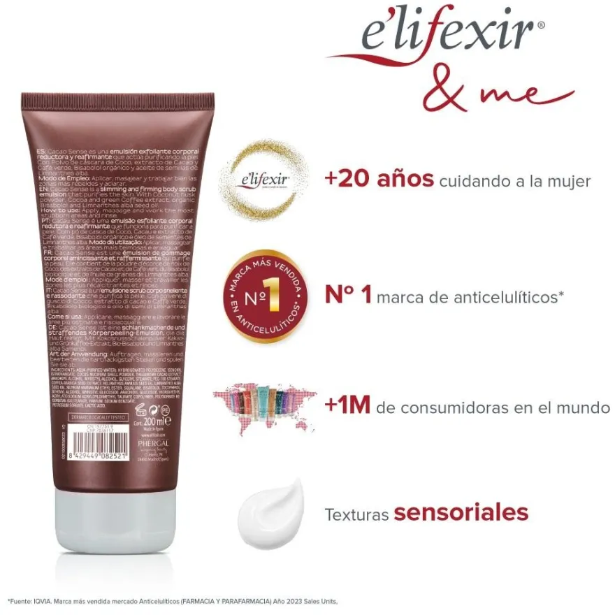 ELIFEXIR Cacao Sense Exfoliante Corporal Reductor 200 ml