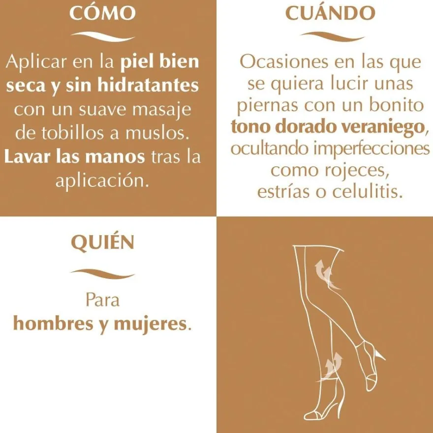ELIFEXIR Dermo Maquillaje Piernas Efecto Bronceador Drenante 150ml