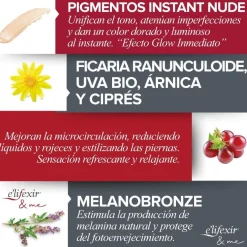 ELIFEXIR Dermo Maquillaje Piernas Efecto Bronceador Drenante 150ml