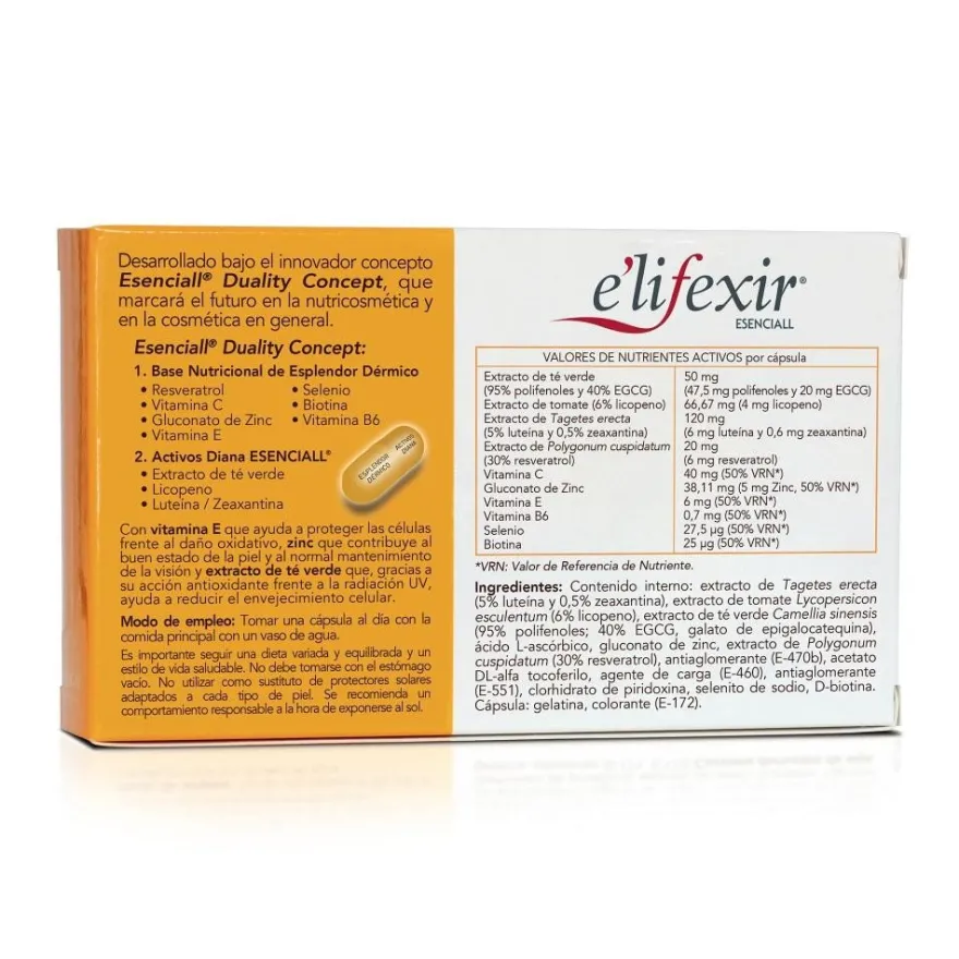 ELIFEXIR Esenciall Piel Canela 40 cápsulas