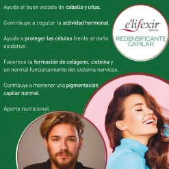 ELIFEXIR Pack Esenciall Redensificante Capilar 60 Cápsulas + Sérum Anticaída 35 ml