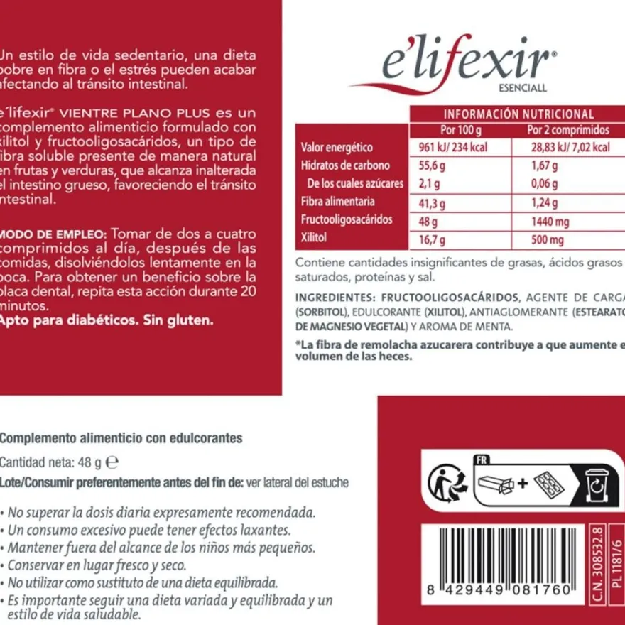 ELIFEXIR Vientre Plano Plus 32 Comprimidos