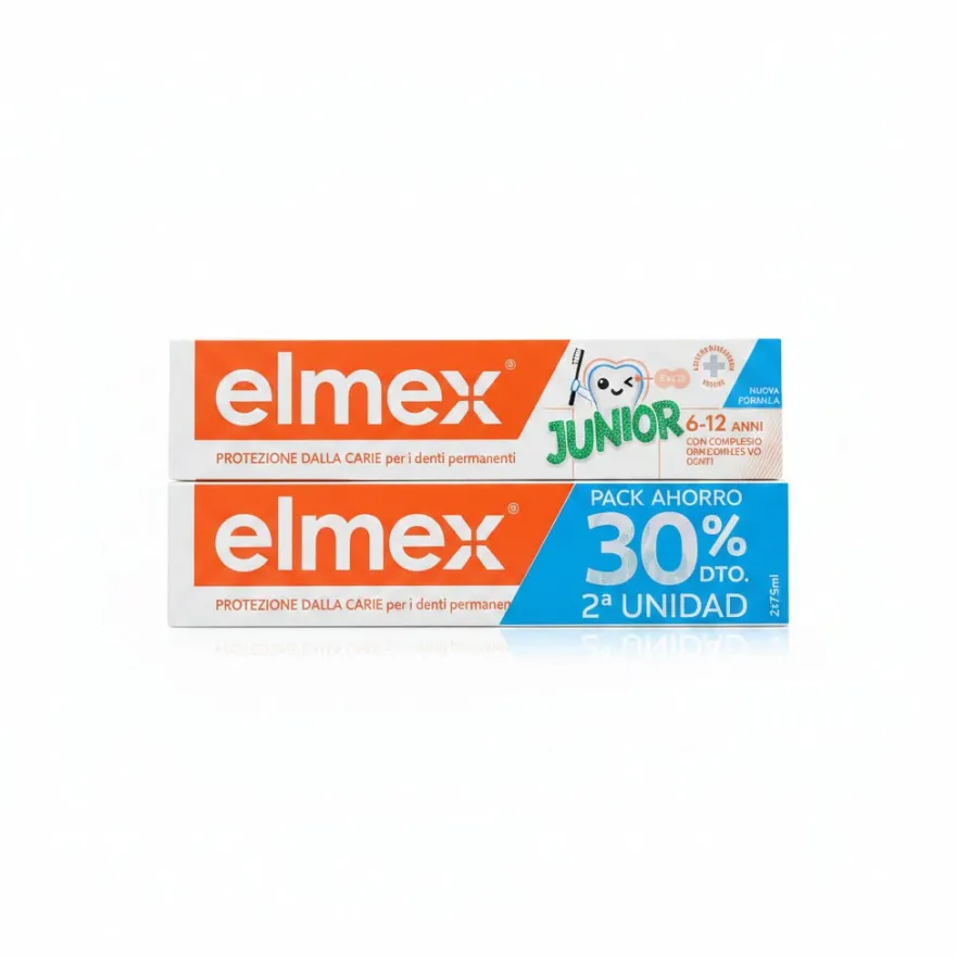 Elmex Dentífrico Junior 6-12 Años Pack 2 x 75 ml