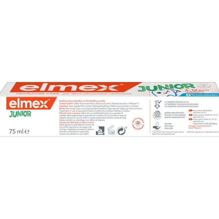 ELMEX Pasta de Dientes Anticaries Junior 6-12 años 75ml