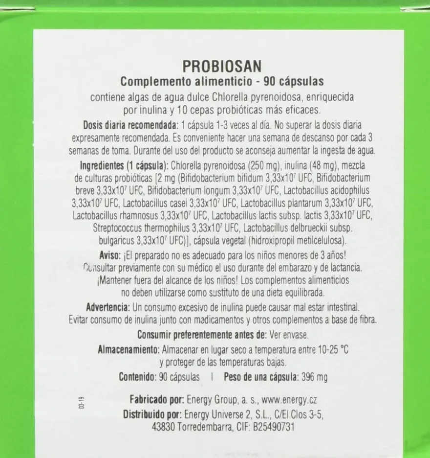 Energy Probiosan 90 Cápsulas