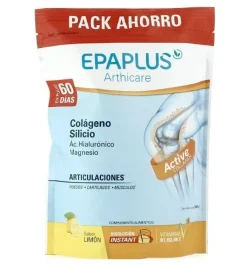 EPAPLUS Arthicare Colágeno + Silicio + Hialurónico + Magnesio Polvo Sabor Limón 668gr (60 Días)