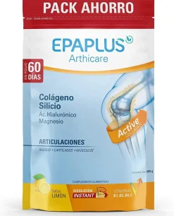 EPAPLUS Arthicare Colágeno + Silicio + Hialurónico + Magnesio Polvo Sabor Limón 668gr (60 Días)