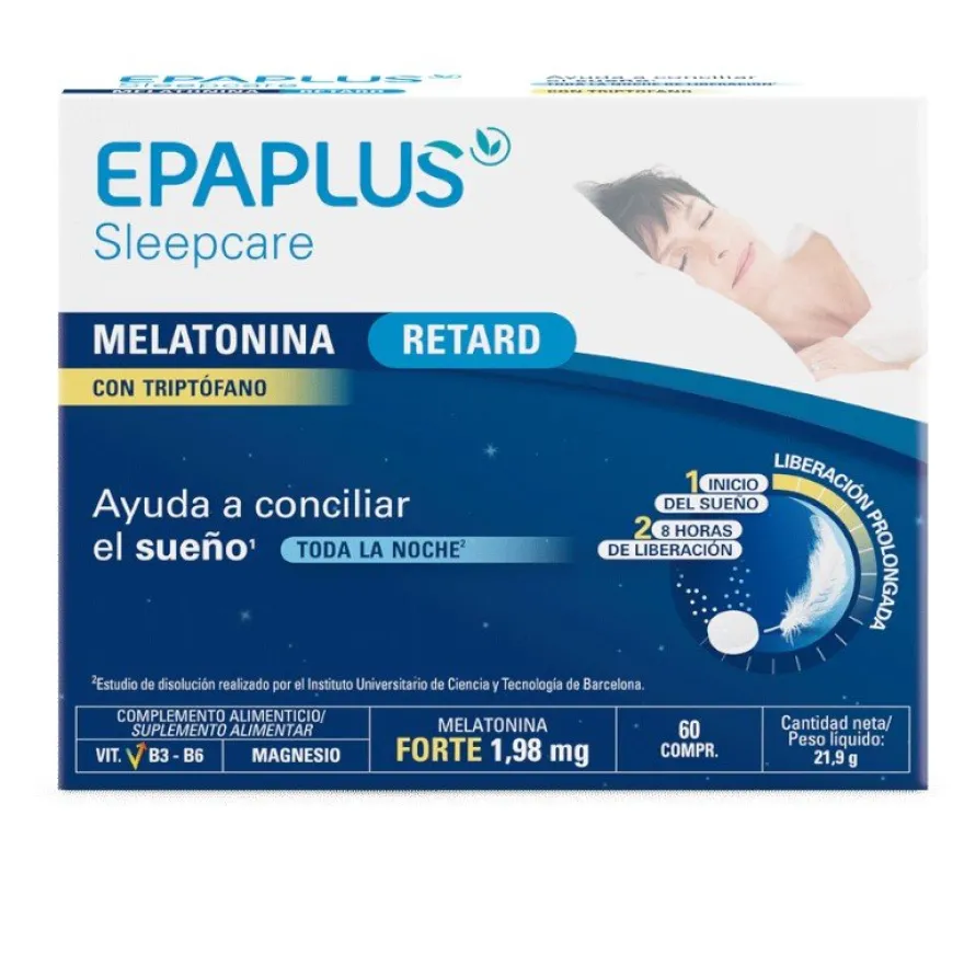 Epaplus Melatonina Forte Retard 1,98 Mg 60 Comprimidos
