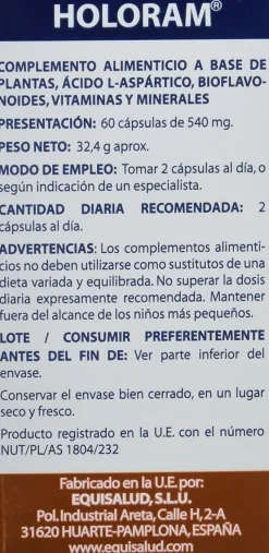 Equisalud Holoram Vision 60 Cápsulas
