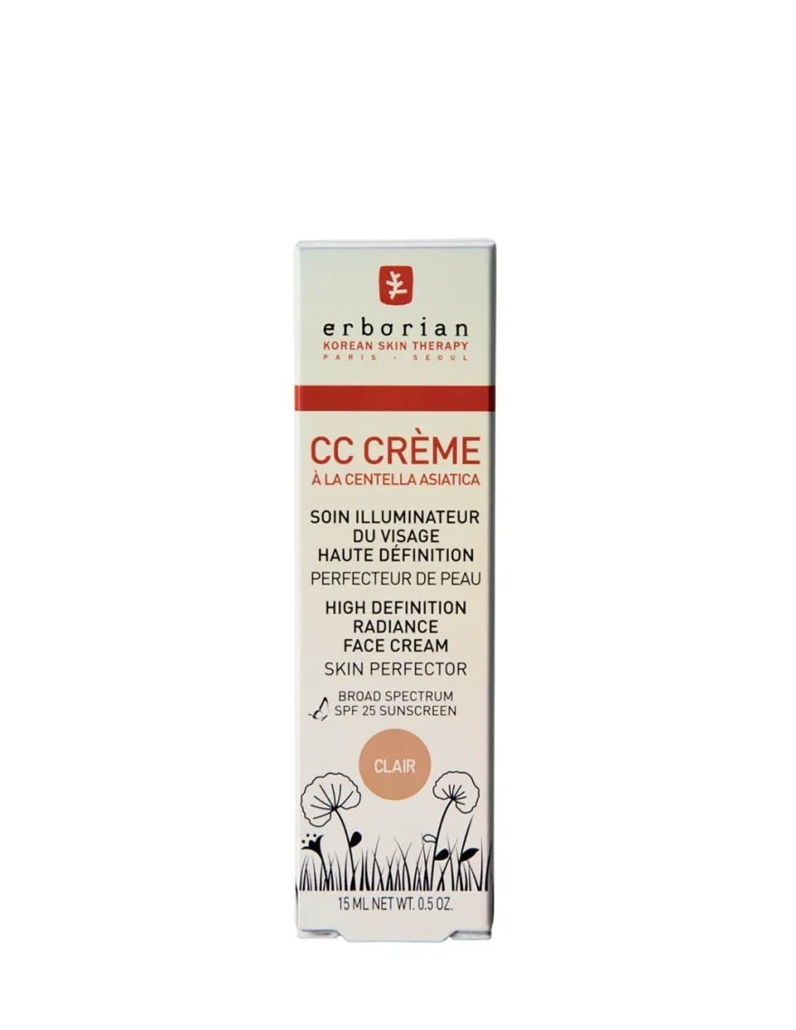 Erborian CC Cream Base Maquillaje Hidratante Tono Clair 15ml