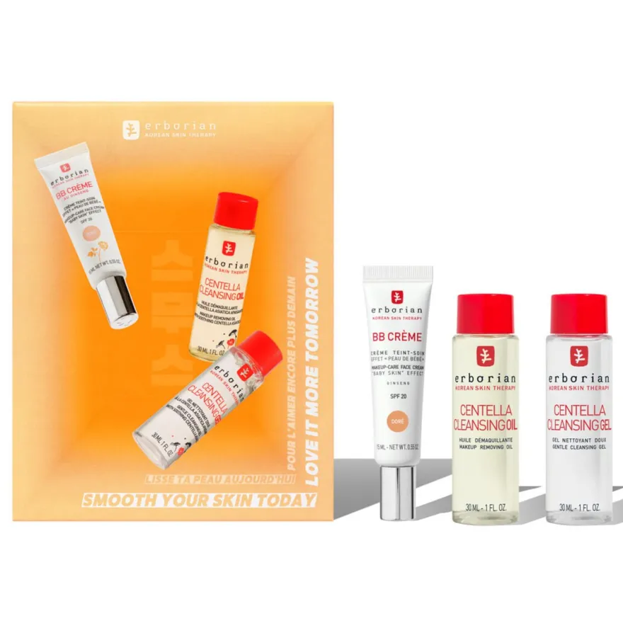 Erborian Kit BB Cream Doré 15 ml + Doble Limpieza Centella 30 ml + 30 ml