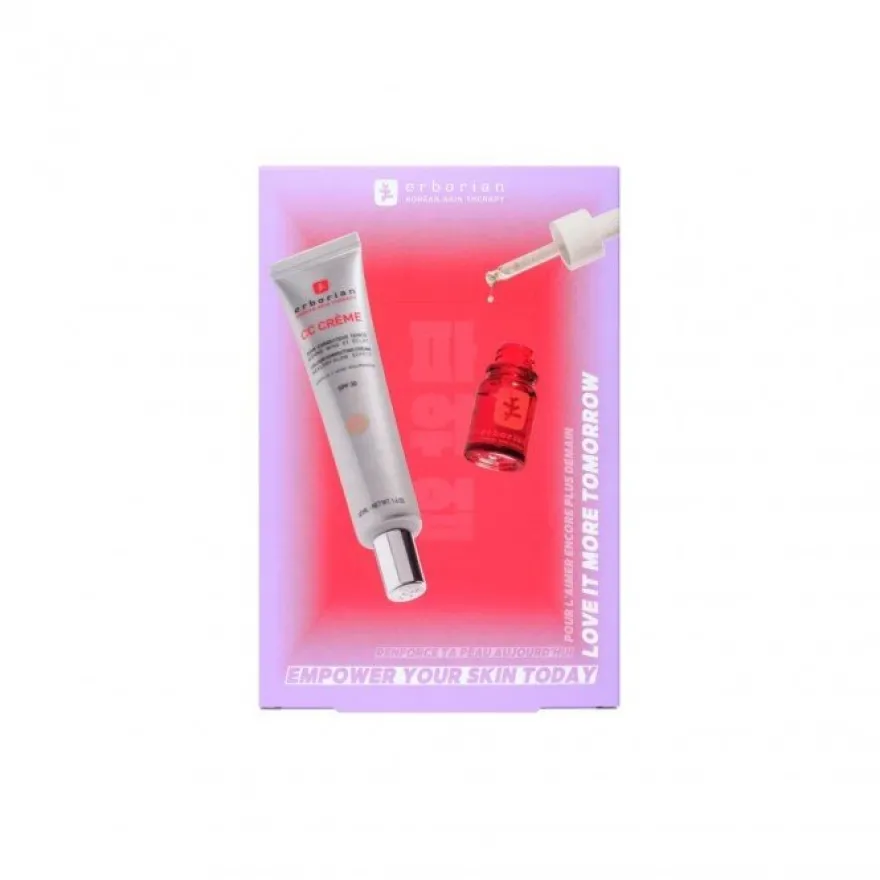 Erborian Kit CC Cream Clair 40 ml + Skin Therapy Aceite Noche 10 ml