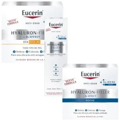 EUCERIN Pack Hyaluron-Filler Crema de Día + Crema de Noche + Contorno de Ojos