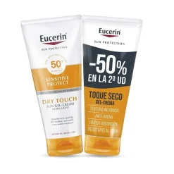 EUCERIN Protector Solar Sensitive Protect Gel-Crema Ultraligera Toque Seco SPF50+ DUPLO 2x200ml