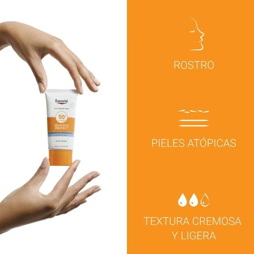EUCERIN Sun Creme Sensitive Protect Piel Sensible FPS50+ (50ml)