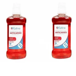 FARLINE Colutorio Bucal Anticaries Sin Alcohol 2x500ml Pack Ahorro