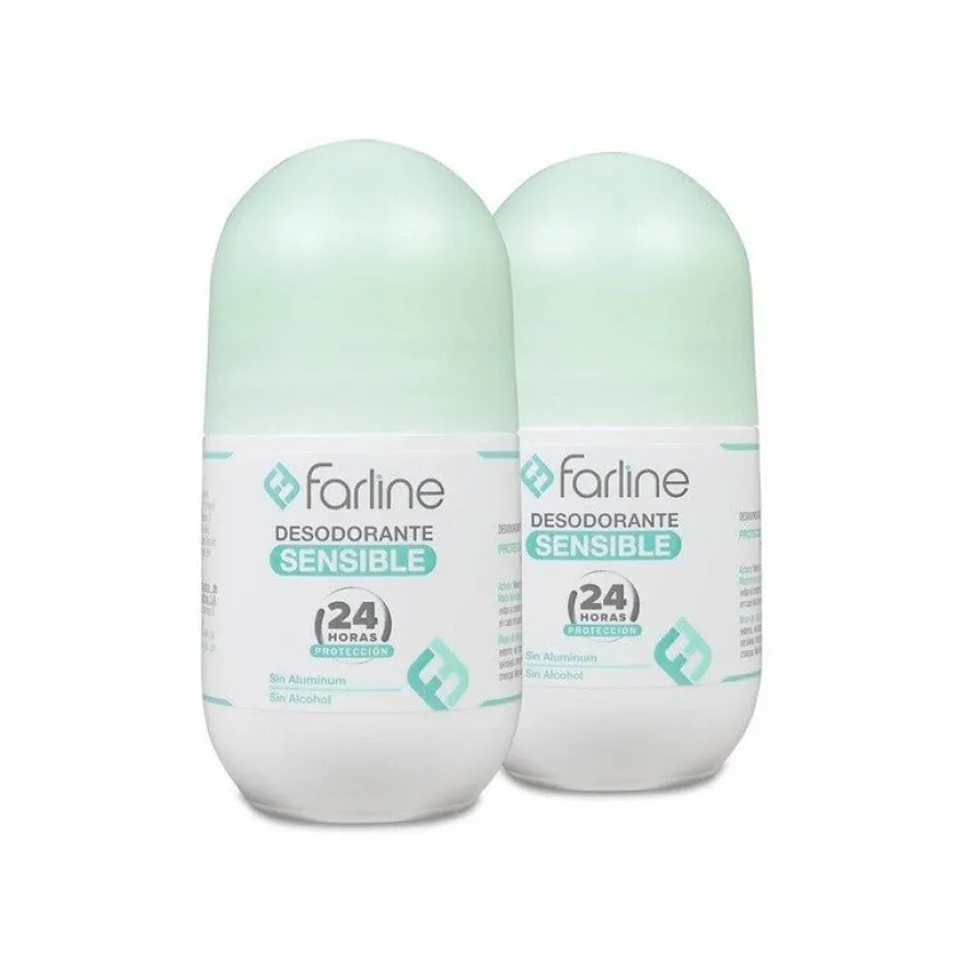FARLINE Desodorante Sensible Roll-on DUPLO 2x50ml
