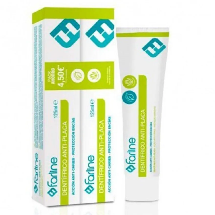 FARLINE Pasta de Dientes Antiplaca DUPLO 2x125ml