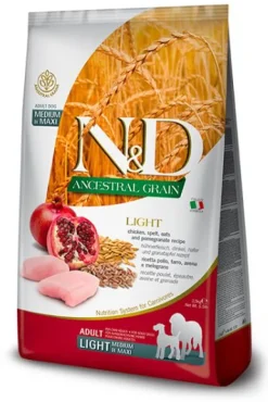 Farmina N&D Ancestral Light Medium Maxi Alimento Seco para Perros 12kg