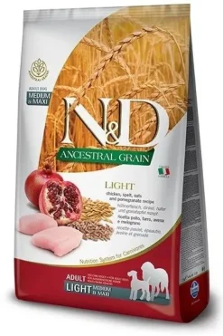 Farmina N&D Ancestral Light Medium Maxi Alimento Seco para Perros 12kg