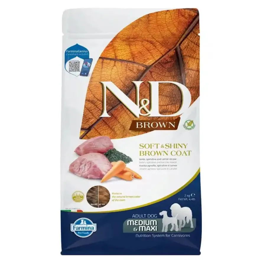 Farmina N&D Brown Cordero y Espirulina Seco 7Kg
