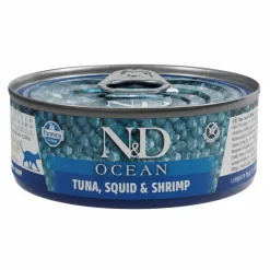 Farmina N&D Cat Ocean Alimento Húmedo para Gatos Atún, Calamar y Gamba Caja 24 uds