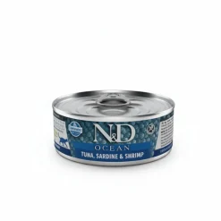 Farmina N&D CAT OCEAN Alimento Húmedo Atún, Sardina y Gambas 24x70g