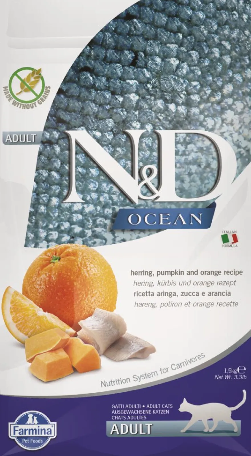 Farmina Nd Cat Ocean Pumpkin Arenque Comida Seca 5kg