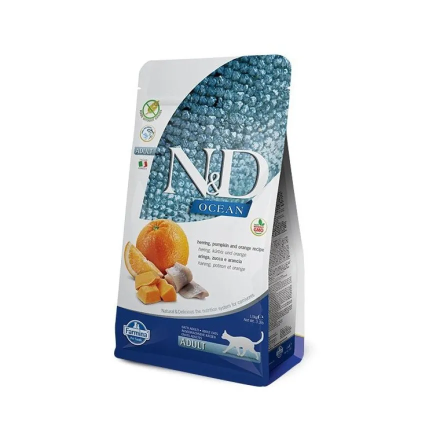Farmina Nd Cat Ocean Pumpkin Arenque Comida Seca 5kg