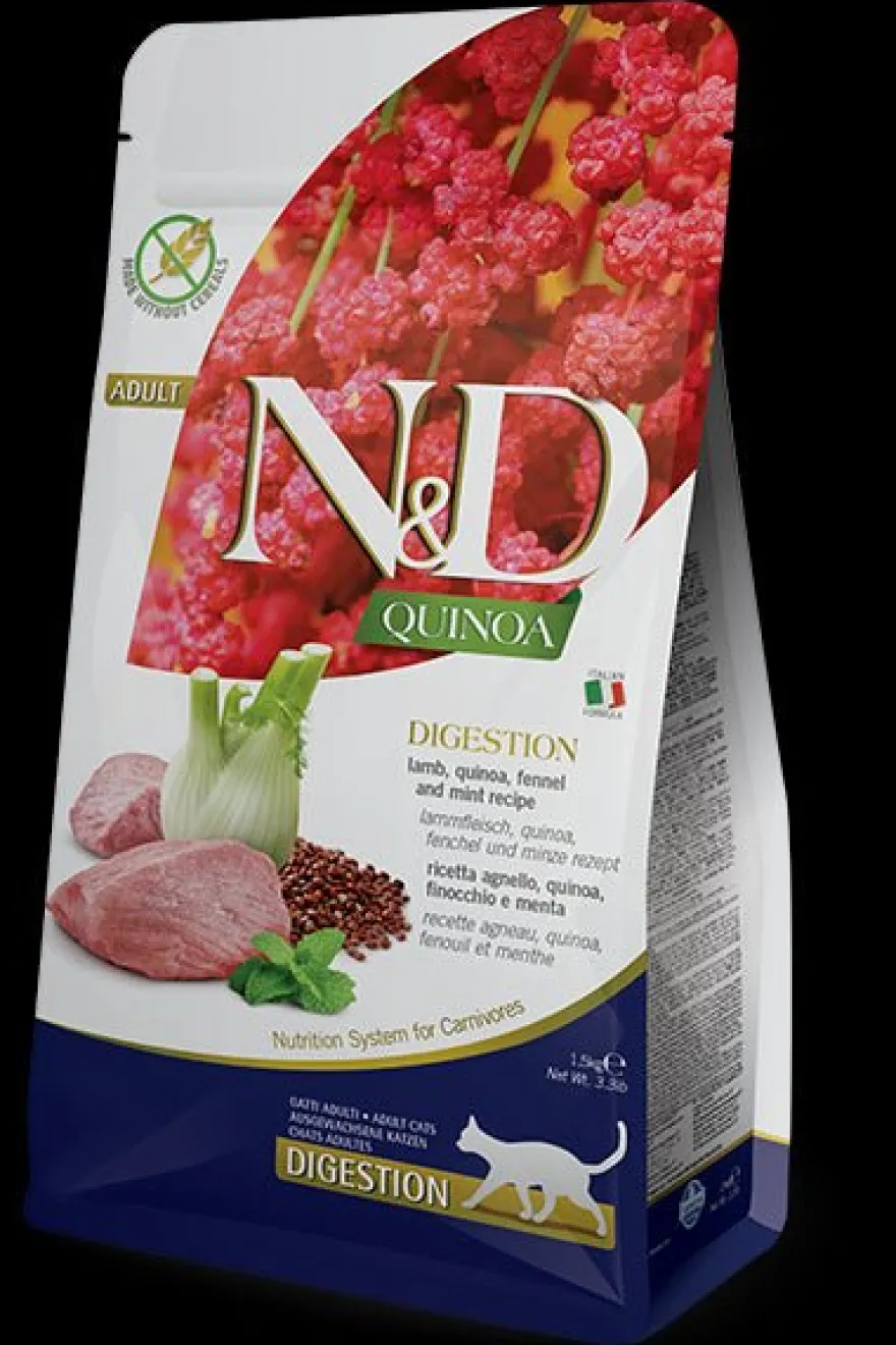 Farmina N&D Cat Quinoa Digestion Cordero Comida Seca 1,5Kg