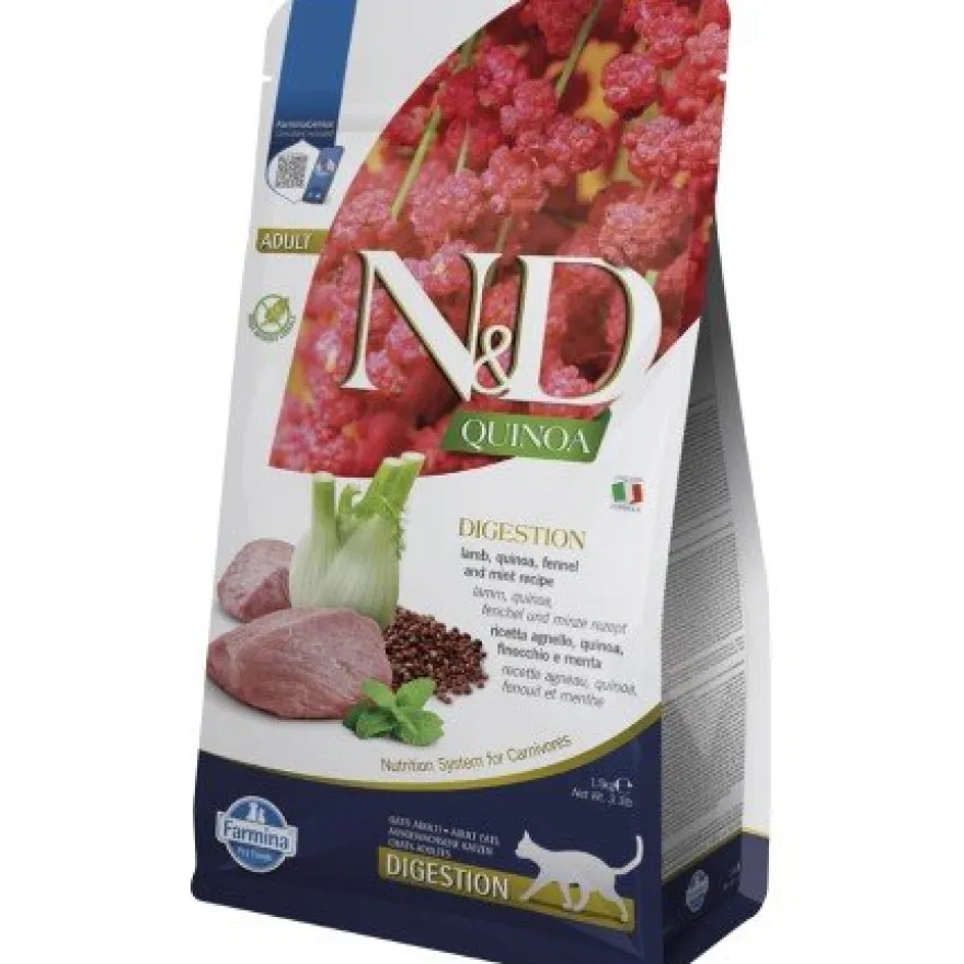 Farmina N&D Cat Quinoa Digestion Cordero Comida Seca 1,5Kg