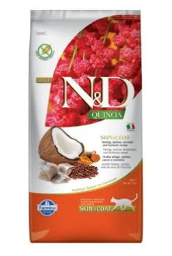 Farmina N&D Cat Quinoa Skin Coat Arenque Alimento Seco 300g
