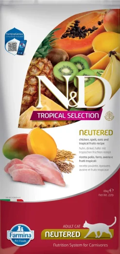 Farmina ND Cat Tropical Selection Neutered Pollo Croquetas 10kg