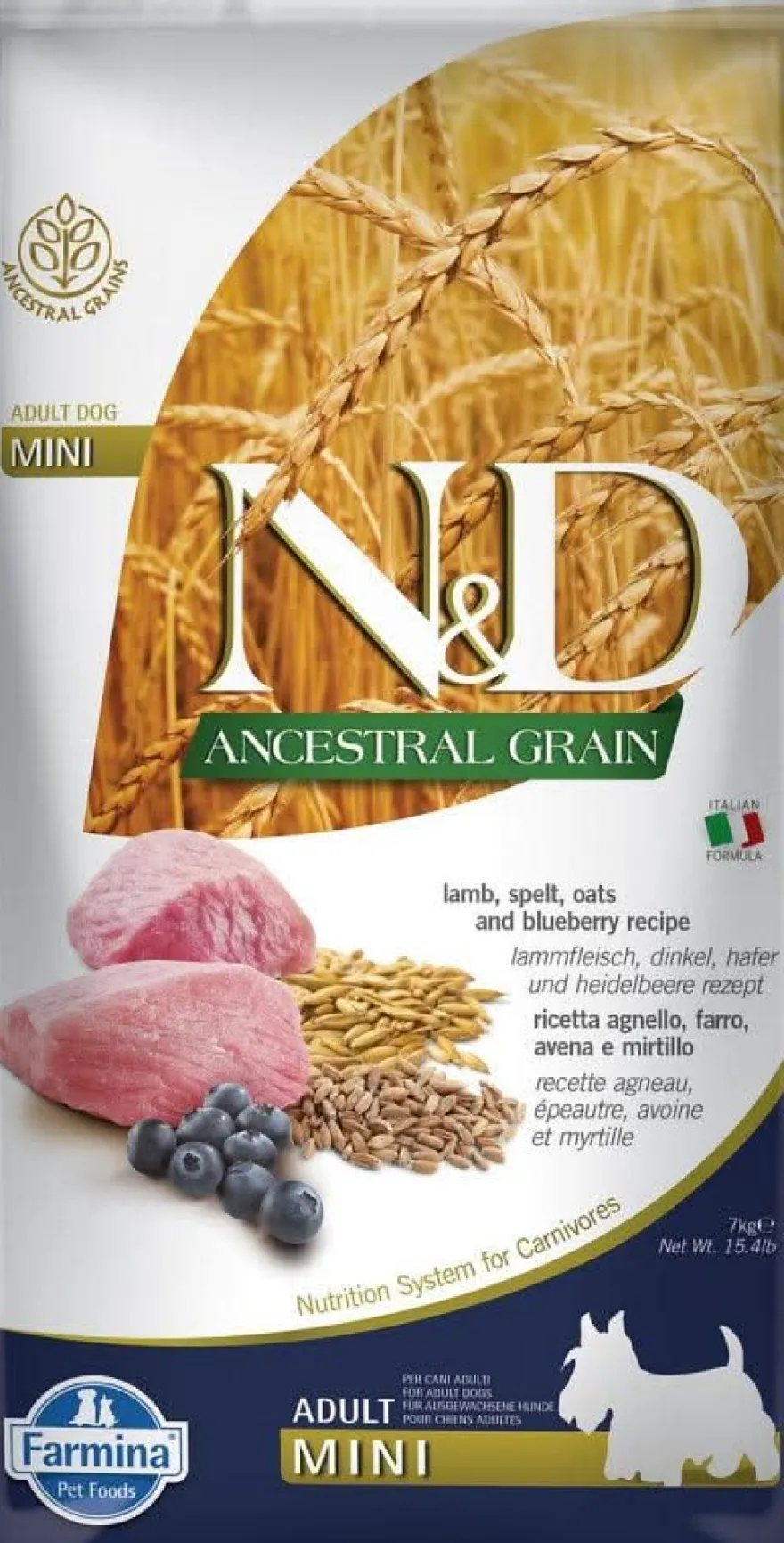 Farmina N&D Dog Ancestral Mini Cordero Pienso Seco 1.5kg