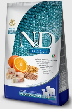 Farmina N&D Dog Ocean Low Grain Medium Maxi Bacalao Croquetas 12kg