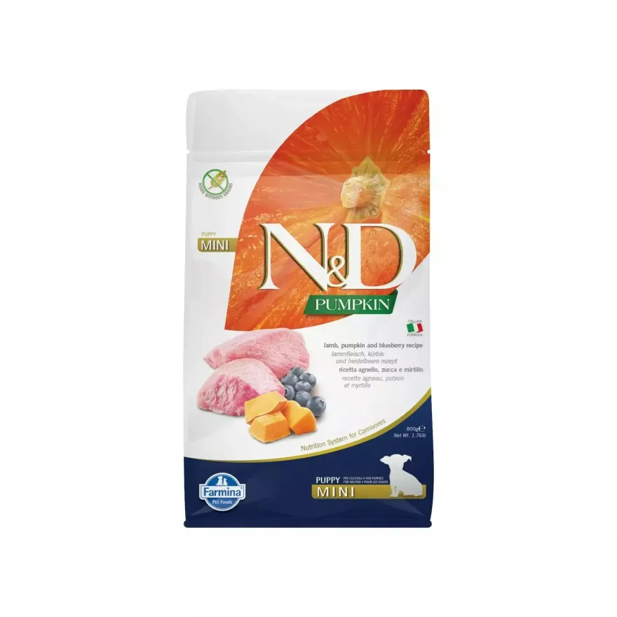 Farmina N&D Dog Puppy Mini Cordero Alimento Seco 800g