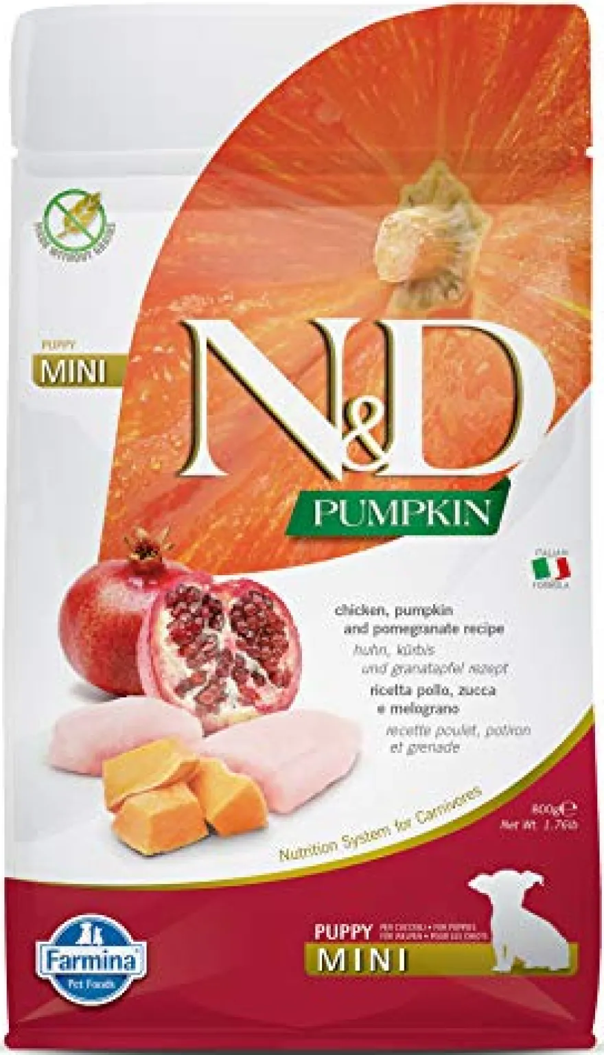 Farmina N&D Dog Puppy Pumpkin Mini Pollo Alimento Seco 800g