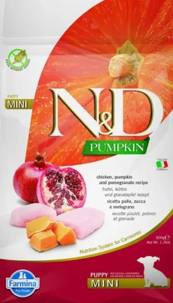 Farmina N&D Dog Puppy Pumpkin Mini Pollo Alimento Seco 800g
