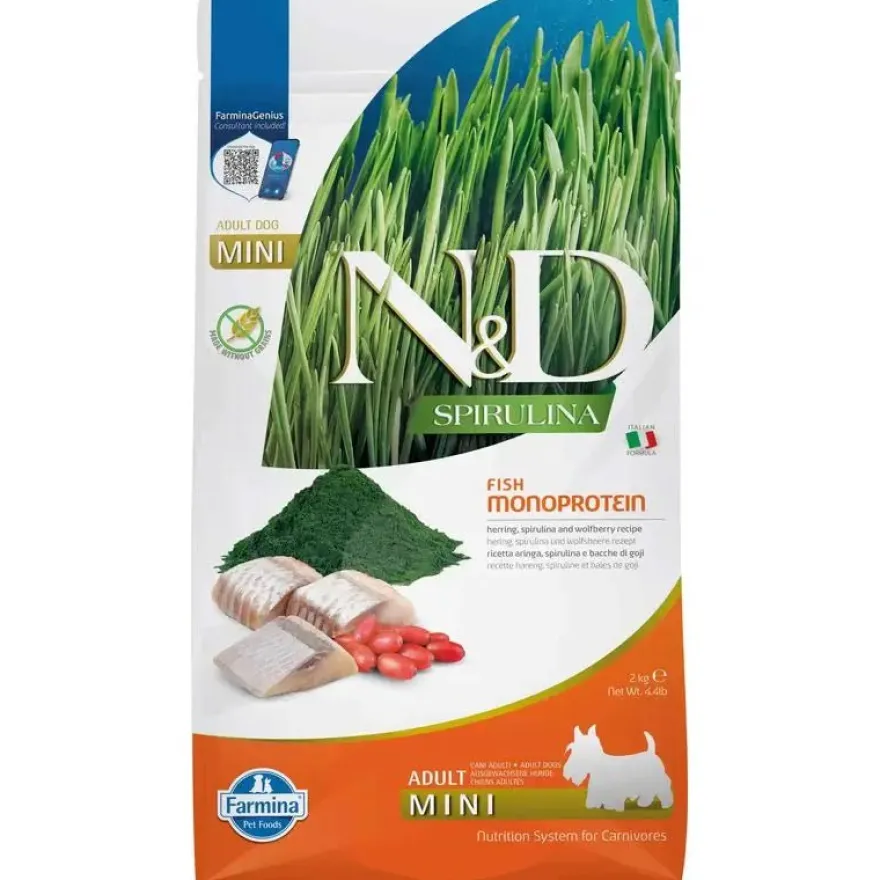 Farmina N&D Dog Spirulina Mini Arenque Alimento Seco 2Kg