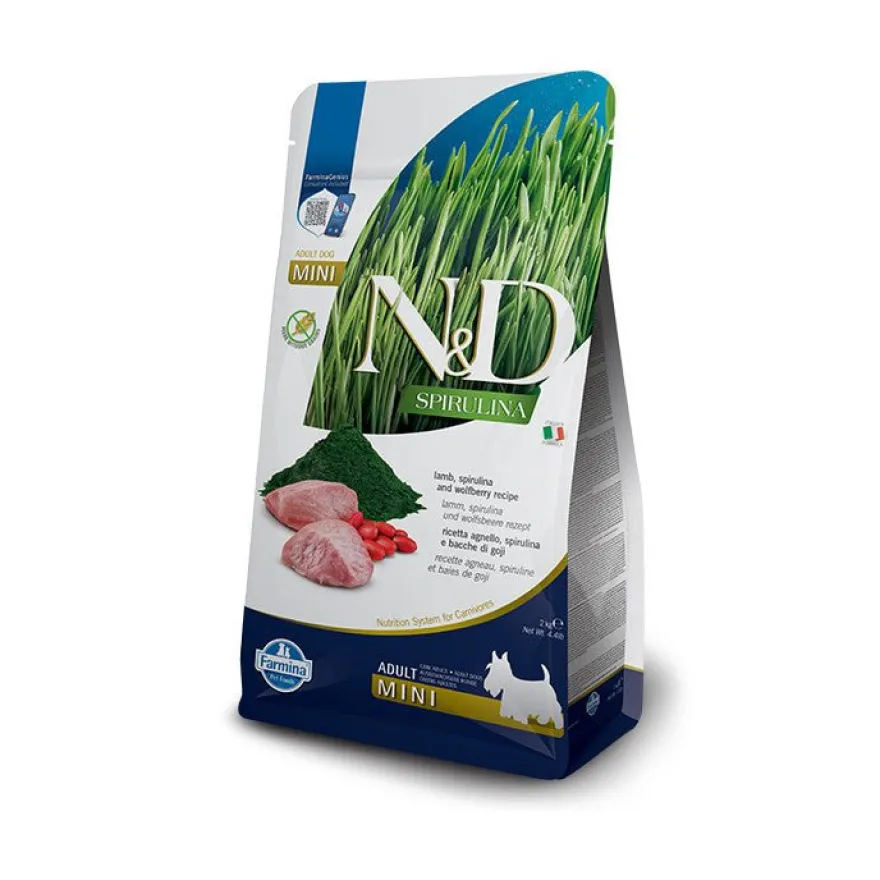 Farmina N&D Dog Spirulina Mini Cordero Alimento Sólido 2kg