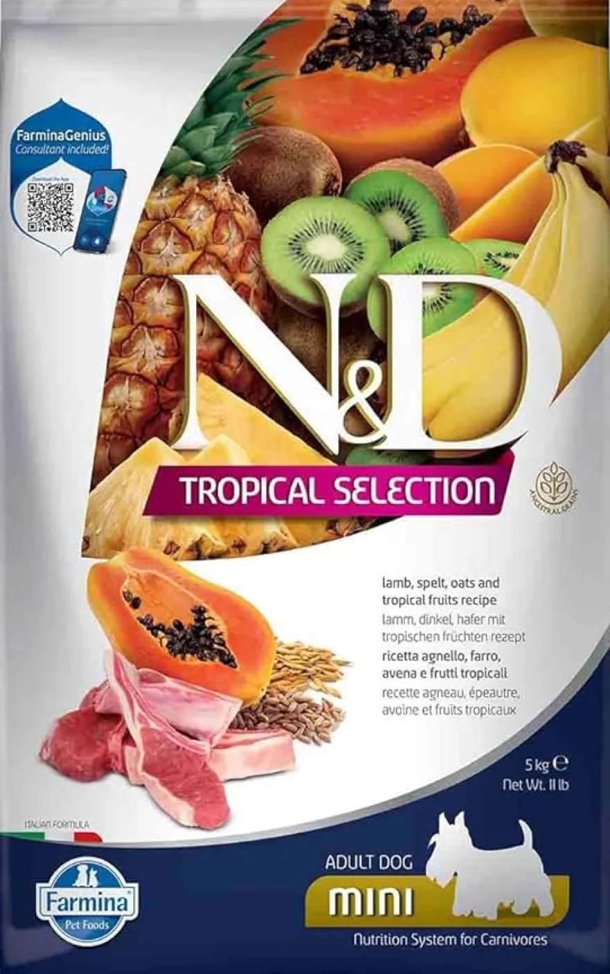 Farmina N&D Dog Tropical Mini Cordero 5Kg