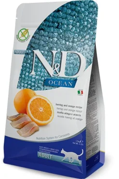 Farmina N&D Ocean Arenque y Naranja Pienso Seco para Gatos Adultos 10kg