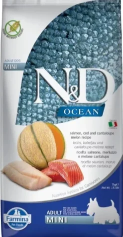 Farmina N&D OCEAN Piensos Secos para Perros Adultos con Salmón y Bacalao 7kg