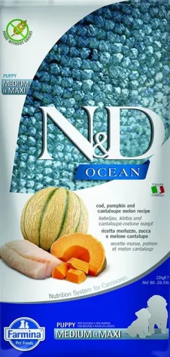 Farmina N&D Ocean Puppy Alimento Seco para Cachorros con Bacalao 12kg