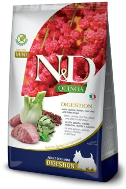Farmina N&D Quinoa Digestión Alimento Seco para Perros Adultos de Raza Pequeña 800g