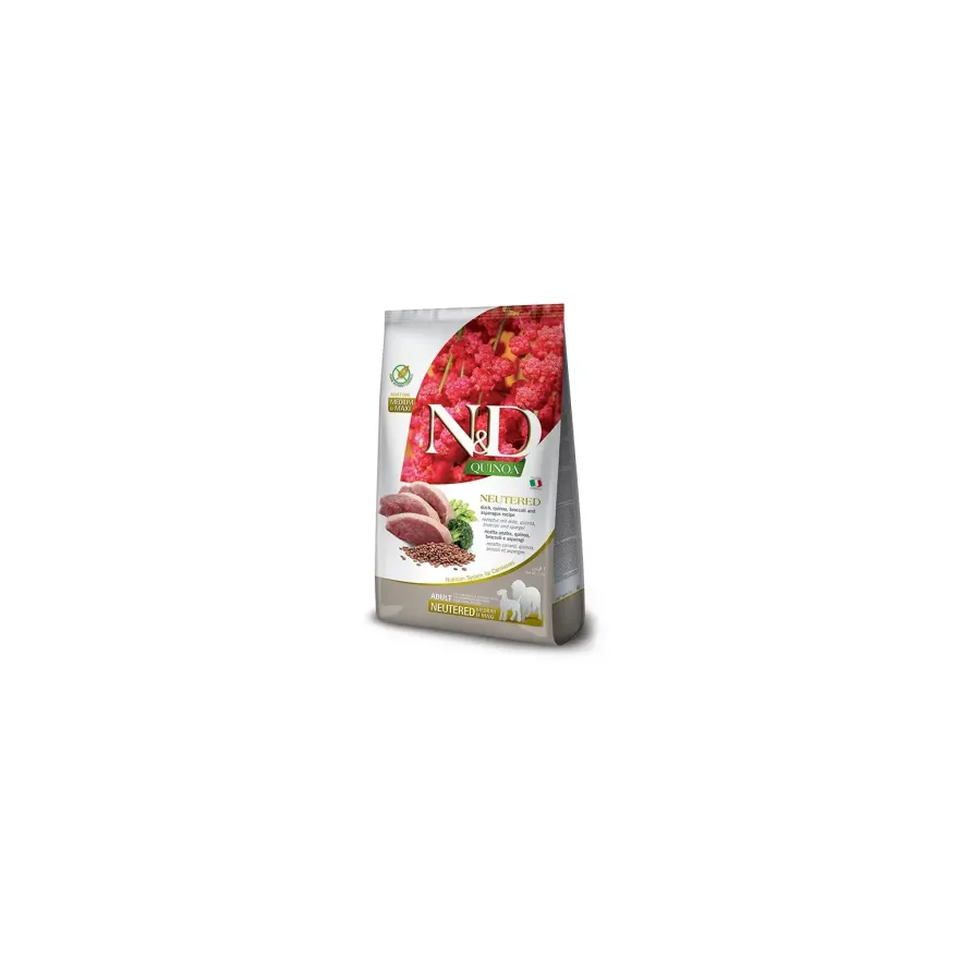 Farmina N&D Quinoa Neutered Pato Medium Maxi Alimento para Perros 2,5Kg