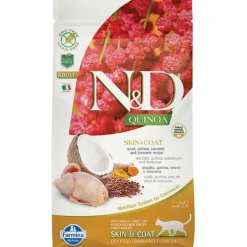 Farmina N&D Quinoa Skin & Coat Alimento Hipoalergénico para Gatos (Codorniz) 5kg